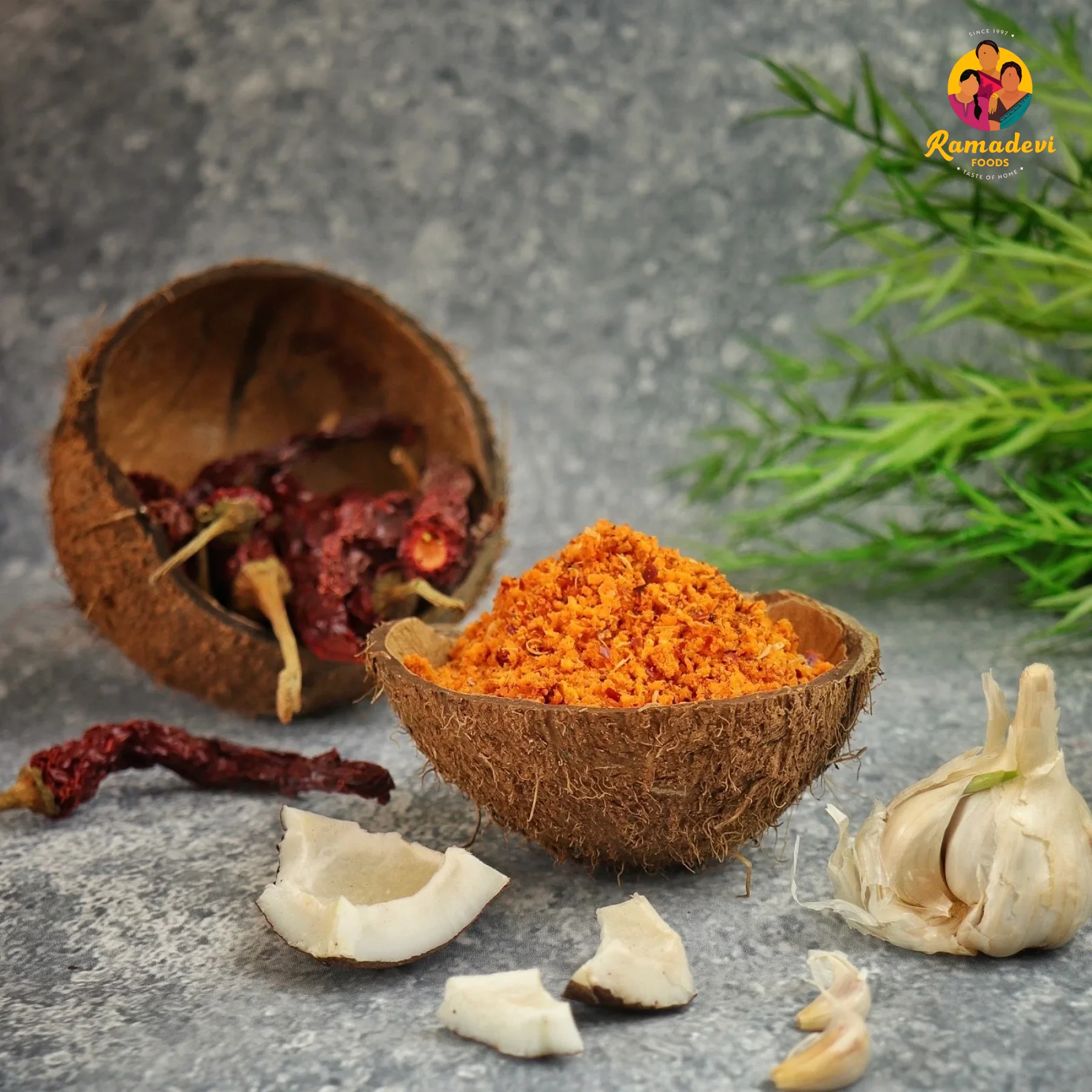Coconut & garlic spicy powder (Kobbera karam) - Image 4